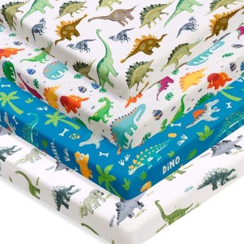 4 Pack Baby Boy Pack N Play Mini Crib Sheets Soft Fitted Baby Boy Mattress - Image 7
