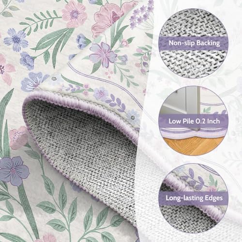 Scalloped Floral Rug 3x5 - Image 6