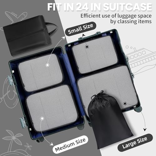 BAGAIL 6 Set Packing Cubes Luggage Packing Organizers - Image 7