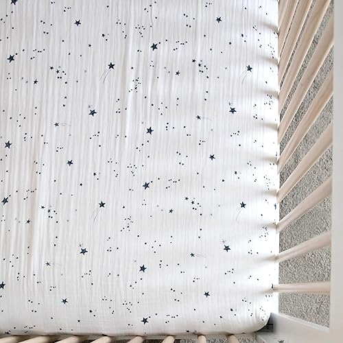Little Unicorn Premium Crib Sheet | Breathable & Super-Soft Muslin Fabric - Image 4