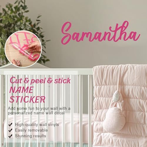 Boao Personalized Name Letter Wall Decal, Classic Cursive - Image 3