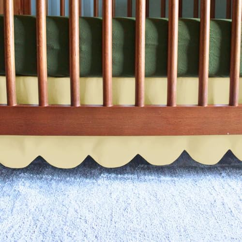 100% Microfiber Scalloped Mini Crib Skirt 24"x 38" by Unknown