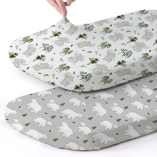 Stretch Fitted Bassinet Sheet Set BROLEX 2 Pack Cradle Sheets by BROLEX