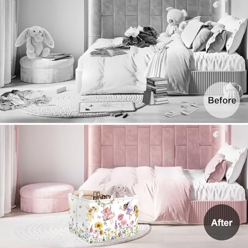 Clastyle Lovely Princess Laundry Basket Kids Clothes Book Storage Basket Gift - Image 2