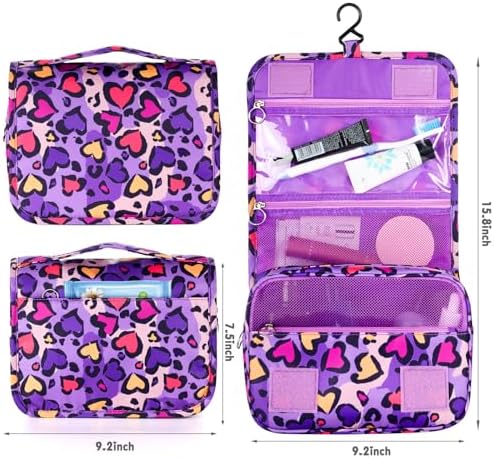 Kids Hanging Toiletry Bag for Girls, Travel Toiletry Bag for Little Young Girls - Image 3