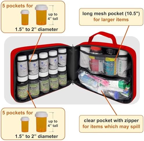 Large Pill Bottle Organizer & Medicine Bag - Image 2