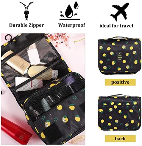 Hanging Toiletry Bag for Women, Portable Cosmetic Summer Beach Bag - Image 4