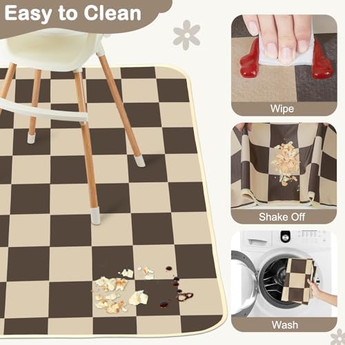 Baby Splat Mat for Under High Chair, Waterproof Floor Protector - Image 3