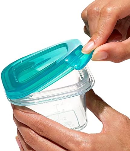 OXO Tot Silicone Baby Food Storage Container, Set of Four, 4oz Containers - Image 6