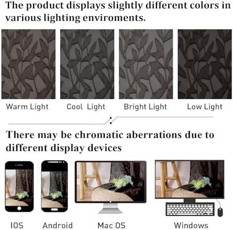 Lecloud Leia 2 Panels Sheer Chocolate Brown Curtain 54 Inch Length, Light - Image 4