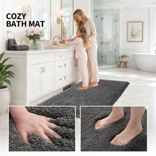 ILANGO Bathroom Rugs 60" × 24", Extra Soft Absorbent Microfiber Bath Rugs - Image 5