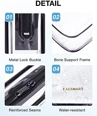 BAGSMART Clear Toiletry Bag 2-Pack TSA Approved Water-Repellent - Image 4