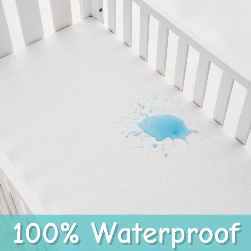 American Baby Company 2 Pack Waterproof Mini Crib Mattress Protector 38x24 - Image 2