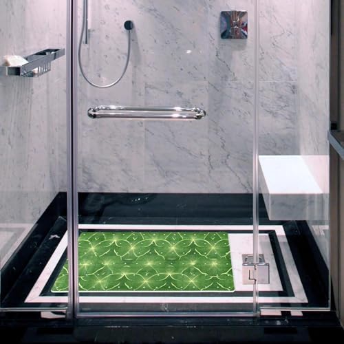 Bathtub Mat Non Slip 26.8x15.1In, Clover Leaves Bath Mat - Image 6