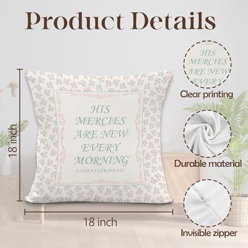 Christian Scripture Throw Pillow Cover 18x18 Inches, Baby Girl Nursery Decor - Image 7
