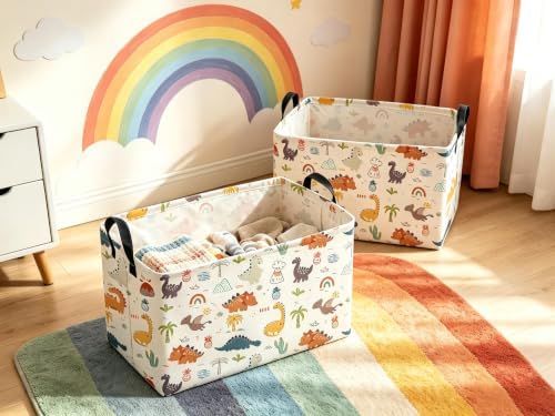 Sanjiaofeng Rectangular Dinosaur Basket, Baby Storage Bins - Image 3