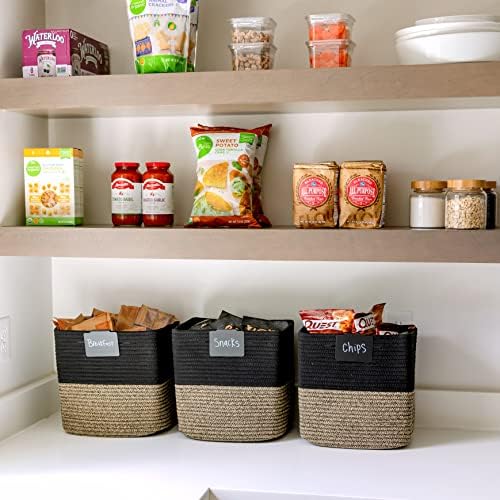 NaturalCozy Storage Cubes 11 Inch Cotton Rope Woven Baskets - Image 4