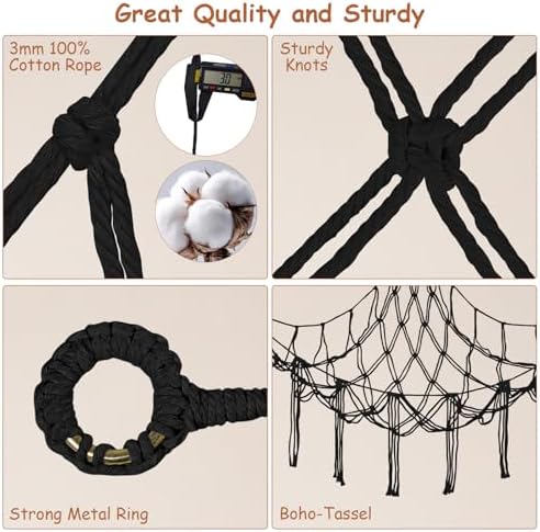 Stuffed Animal Storage Hammock Corner, 55 Inch Large No Drill Toy Net - Image 3
