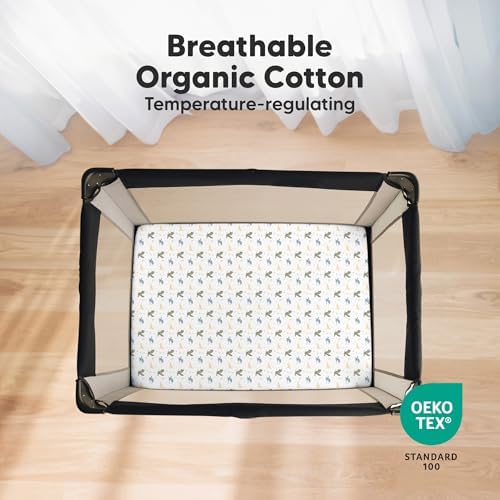 2pk Mini Crib Sheets Fitted 38x26 Pack N Play Mattress Sheet - Image 2