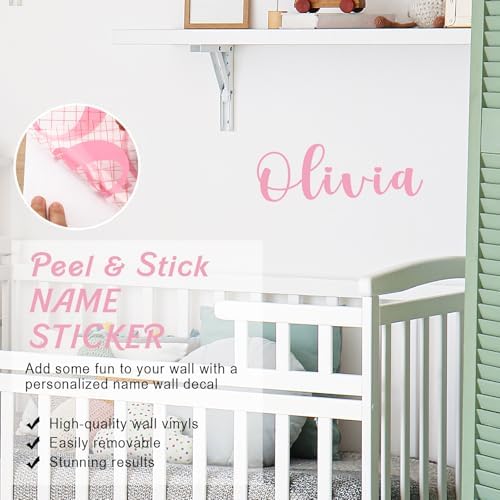 Boao Personalized Name Letter Wall Decal, Elegant Script - Image 4