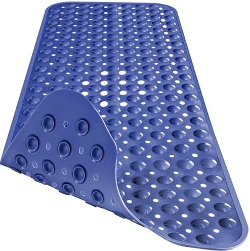 Extra Long Bathtub Mat Non Slip Bath Mat Navy Blue 40"x16" Full - Image 2