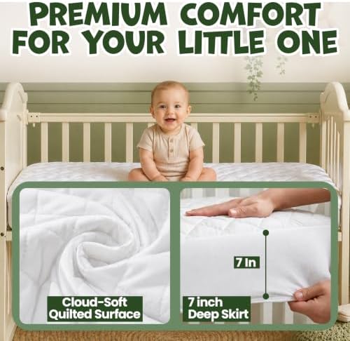 Utopia Bedding Waterproof Crib Mattress Protector, 2 Pack, 27x39 Inches - Image 5