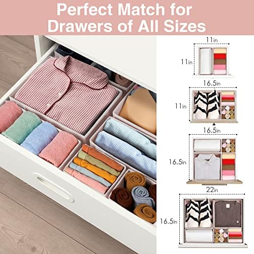 Criusia 8 Pack Underwear Drawer Organizer, Foldable Cloth Storage Box Closet - Image 5