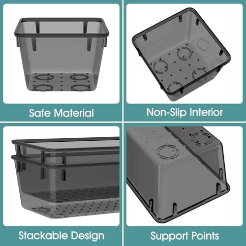 25 PCS Plastic Drawer Organizer Set, Makeup Organizers and Storage Bins - Image 3