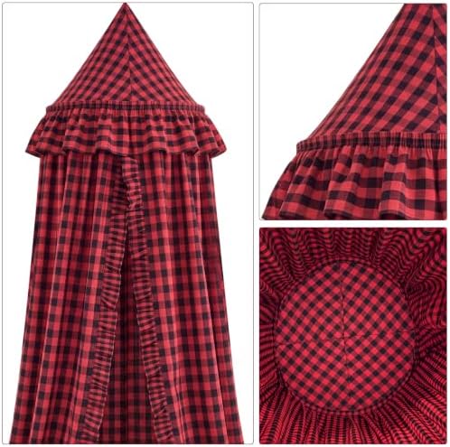 SmoothNovelty Gingham Plaid Bed Canopy - Image 7