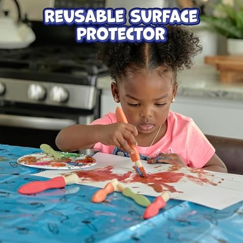 READY 2 LEARN Splat Mat for Crafting, Waterproof Table & Floor Protector - Image 2