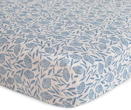mushie Extra Soft Muslin Fitted Crib Sheet | 192 Thread Count | 28"x 52" - Image 2