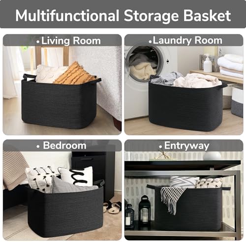Goodpick 85L Large Woven Rope Blanket Basket - Image 4
