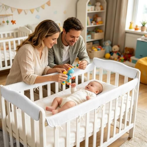 4Pcs Cot Rail Protector, Adjustable Strap Cot Rail Cover - Image 6