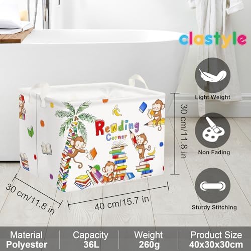 Clastyle Reading Corner School Classroom Book Basket 36L Large Monkey Book Tree - Image 6