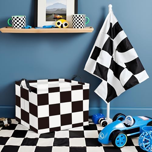 Rectangular Checkered Basket Storage Bin Collapse Storage Basket - Image 5