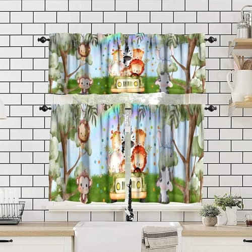 Children's Day Curtain Valance for Living Room Bathroom Farmhouse, Kids Cartoon - Image 4