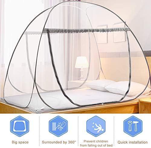 Portable Pop-Up Brown Mosquito Net Tent - Image 6