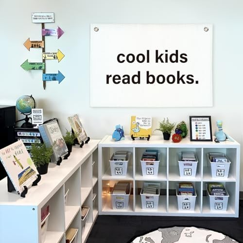 Lacama Cool Kids Read Books Banner, Reading Corner Decor - Image 5