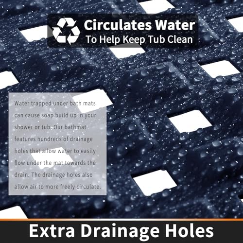 Yimobra Square Shower Mat Non Slip, Super Strong Suction Cups, Machine Washable - Image 3