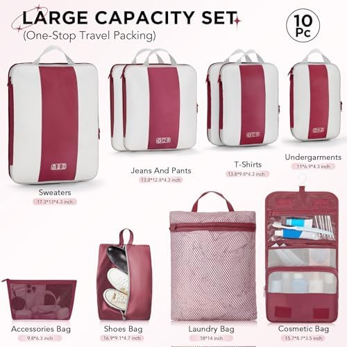 OlarHike 10 Set Compression Packing Cubes - Image 2
