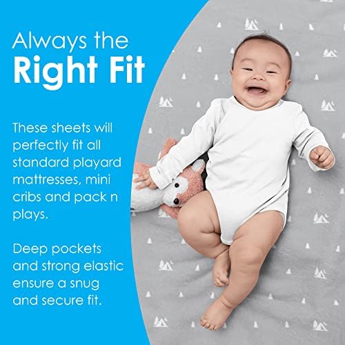 GROW WILD Pack n Play Sheets 3-Pack, Soft Mini Crib Sheet | - Image 3