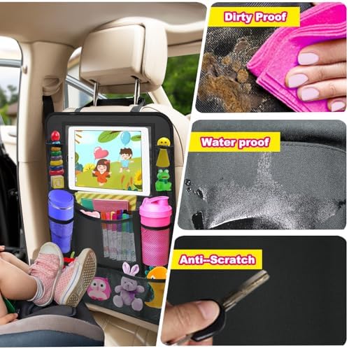 XBRN 2 Pack Car Backseat Organizer, Car Seat Organizer Kick Mats Back Seat - Image 2
