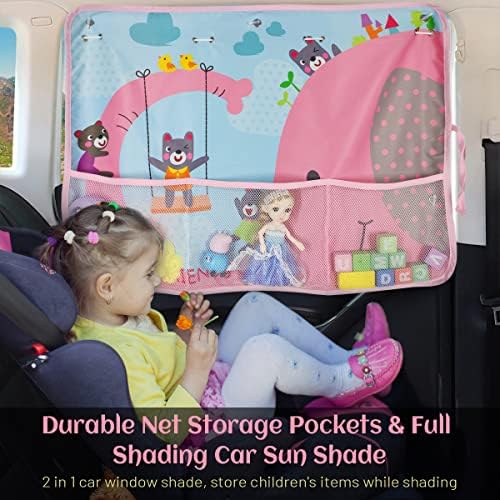 DIZA100 Car Sun Shade for Window Baby, 2 Pack Full Shade Window Shades - Image 2