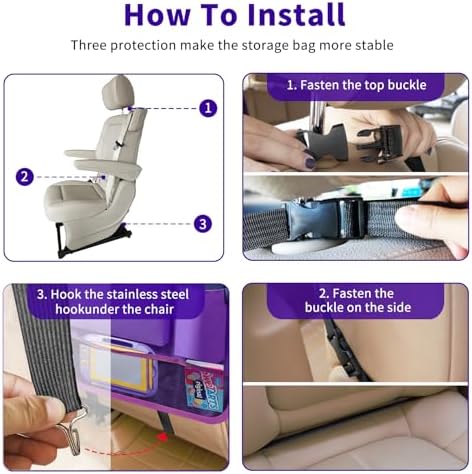 Car Seat Back Organizer Table Tray, Car Seat Storage Organizer - Image 7