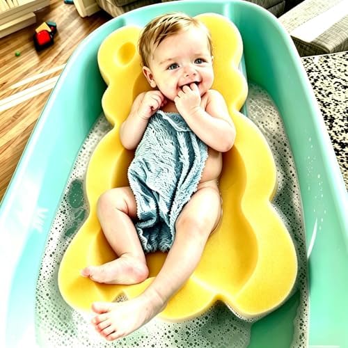 Baby Bath Cushion, Newborn Bath Support Sponge - Image 2