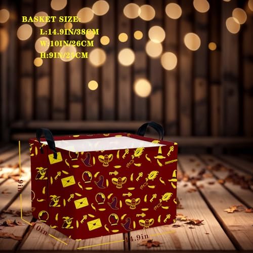 Kid Rectangle Magic Decor Basket Nursery Baby Gift Basket Feather Hat Book - Image 3