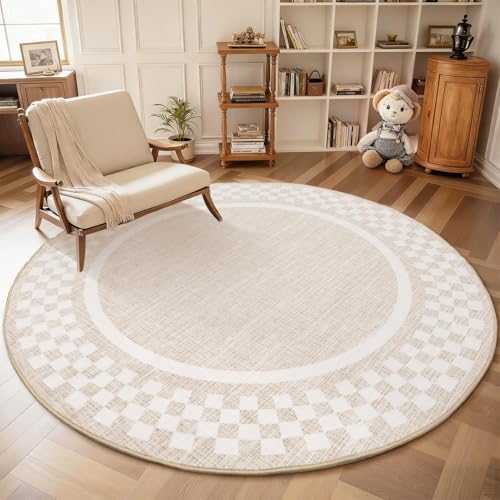 GarveeHome 4ft Washable Round Rug by GarveeHome