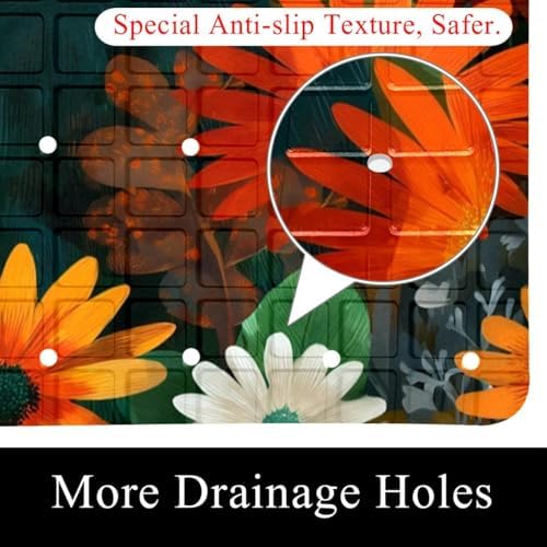 Non Slip Bathtub and Shower Mat 26.8x15.1 inch, Bath Mat - Image 2
