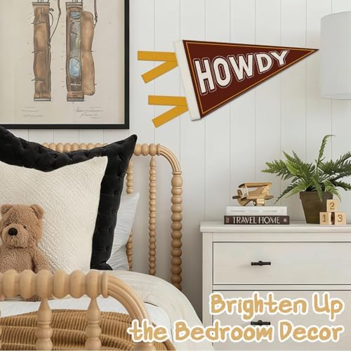 Western Cowboy Nursery Decor, Western Howdy Felt Banners Flags - Image 4