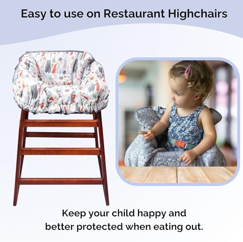 Suessie Shopping Cart Cover and High Chair Cover, Forest Animals - Image 6